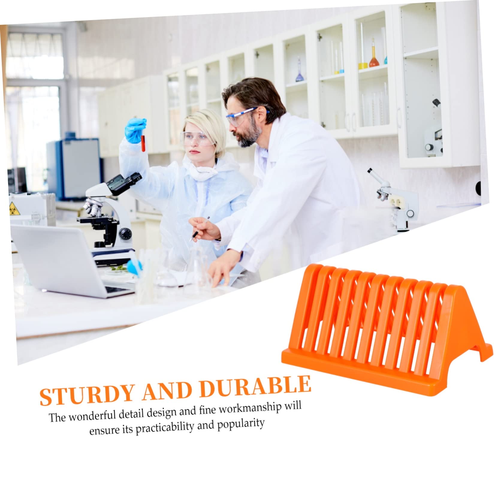 Support Pour Lames De Microscope - Lot De 2, En PP (16,5x10,5x9 Cm), Rangement Et Séchage Pour Laboratoire - 10