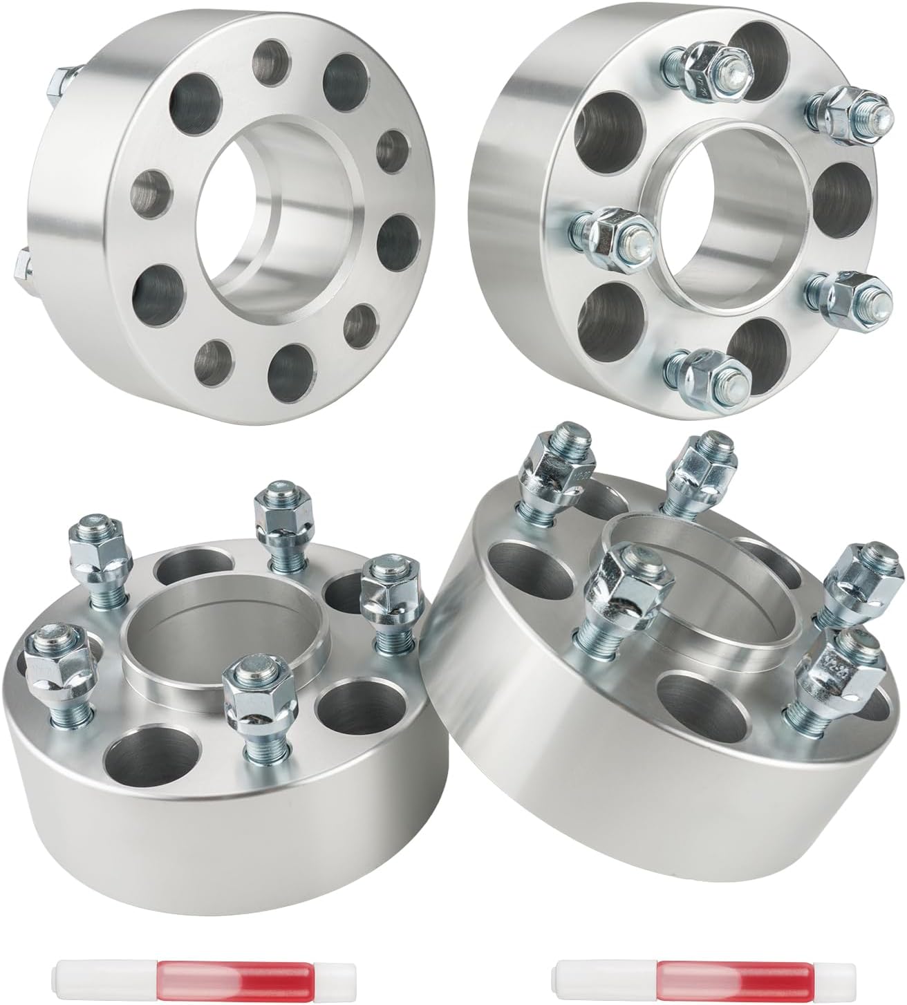 KAX 5x4.5 Wheel Spacers for Edge,2 inch Hub Centric 5 Lug Wheel Spacers for Edge, Mustang, Ranger, Explorer, Wrangler, Taurus, Cherokee,with 1/2" x20 Studs and 70.5mm Hub Bore,4 Pcs