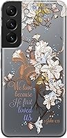 Vista 3 de Funda para teléfono compatible con Samsung Galaxy S25 S24 S23 Ultra S22 Plus S21 FE S20 Note 20 Funda transparente Escritura versículo bíblico We