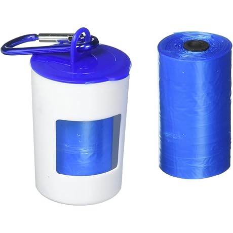 52113 Dog Waste Pick Up Bag Portable Small Dispenser with Clip and Bonus Roll