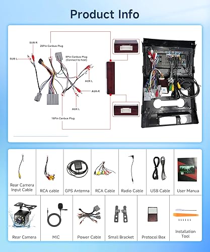Miniatura 7 de Rimoody Radio de coche para Ford F150 SVT Raptor 2009 2010 2011 2012, Android 13 coche estéreo espejo enlace navegación GPS WiFi 9 pulgadas pantalla