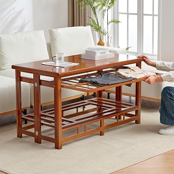 Heated Table Set, Japanese Kotatsu Table, Japanese Kotatsu Table Set, Kotatsu Table Set, Thickened Desktop, Double-Layer Reinforced Pedals, Suitable for use in All SeasonsBrown Table