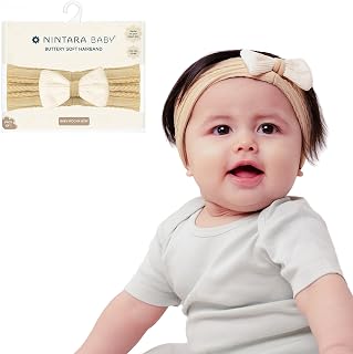 Nintara Baby Hairband – Buttery-Soft, Stretchable & Lightweight Headband Accessory for Newborns, Infants & Girls, Gentle o... Price In India