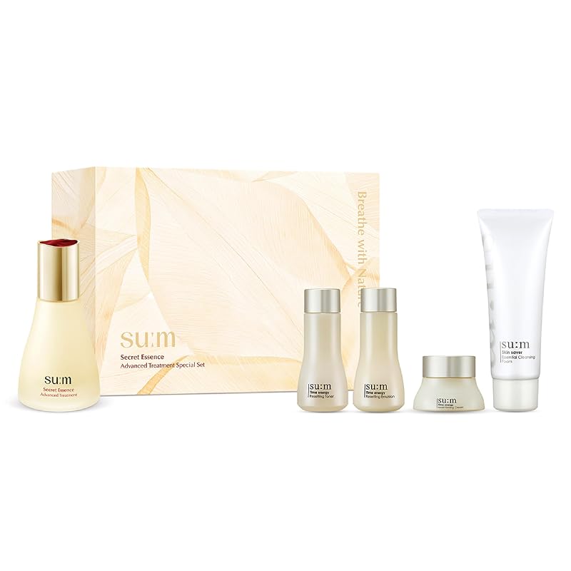 SU:M Secret Essence Advanced Treatment Conjunto Especial com 5 peças e produtos para cuidados da pele