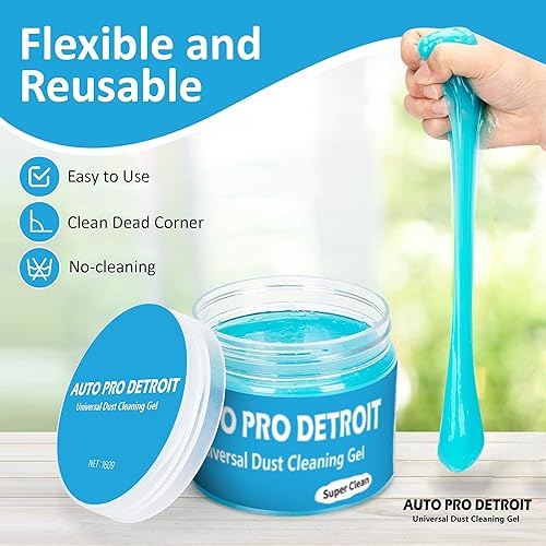 Miniatura 5 de AUTOPRODETROIT - Kit de gel de limpieza universal para automóvil, limpiador de grietas para automóvil, limpiador de grietas de automóvil, limpieza