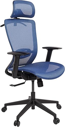 Silla ergonómica de oficina giratoria de altura ajustable para computadora, sillas de escritorio de oficina en casa con soporte lumbar, color negro