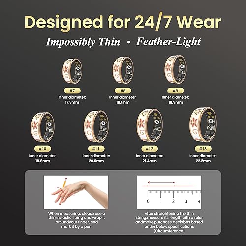 Miniatura 2 de Enamel Craft - Anillo inteligente para mujeres y hombres, sin cuota de suscripción, rastreador de actividad física con seguimiento del sueño,