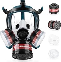 Vista 23 de Full face Respirator Mask - Gas Masks Survival Nuclear and Chemical with Activated Carbon Filter for Chemical Dust