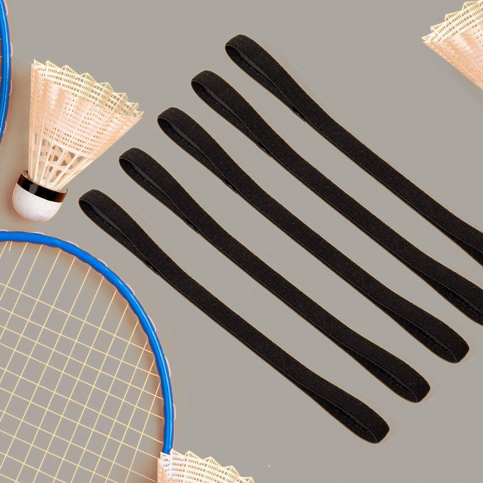9 Piezas Diadema Deportiva Elásticas Antideslizante, Cinta Pelo Deporte, Hombre Mujer Deporte Diadema para Yoga/Fitness/Correr/Ciclismo (Negro)