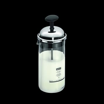 BODUM 1963-01 CHAMBORD Milk Frother, Milk Frother, 2.7 fl oz 80 ml, Silver, Coffee, Cappuccino Cafe Latte