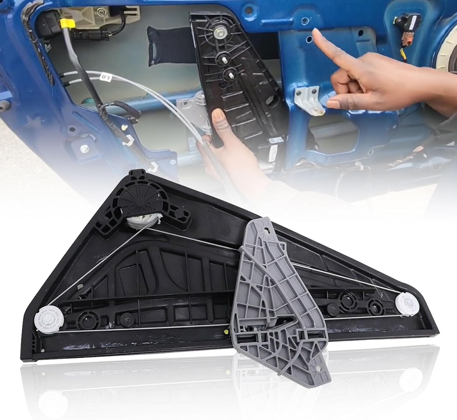 FZJDSD Front Power Window Regulator Driver Side 824012V010 Compatible with Hyundai Veloster 2012 2013 2014 2015 2016 2017, Electric Window Regulator with Motor