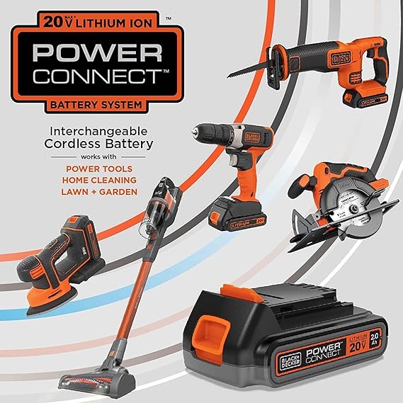 BLACK+DECKER 20V MAX Cordless Edger Lawn Kit, 1.5 Ah Battery & Charger Included, 4 Position Adjustable Height, Lightweight, 7.5 Double Edge Blade (BCED400C1)