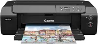 Impressora fotográfica profissional de 33 cm Canon ImagePROGRAF PRO-310 a jato de tinta sem fio com monitor LCD colorido de 3 pol., sistema de tinta à base de pigmentos de 9 cores, preto