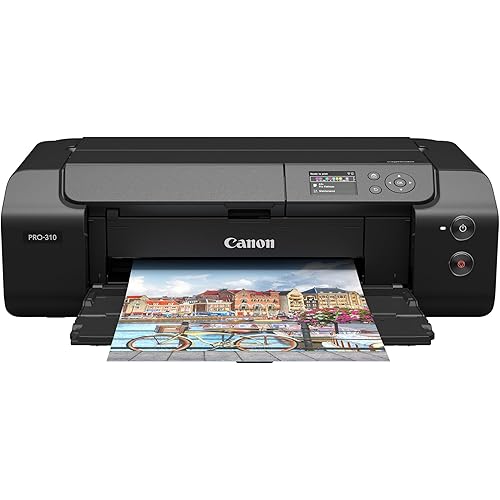 Canon imagePROGRAF Professional 13" PRO-310 Wireless Inkjet Photo Printer with 3.0-Inch Color LCD Monitor, 9 Color Pigment-Based Ink System, Black