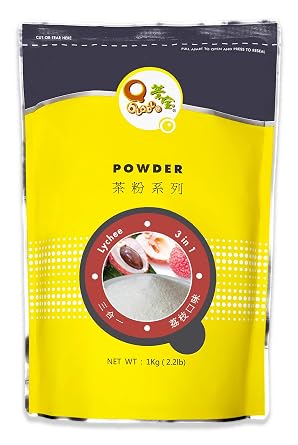 Qbubble Tea Powder, Lychee, 2.2 Pound