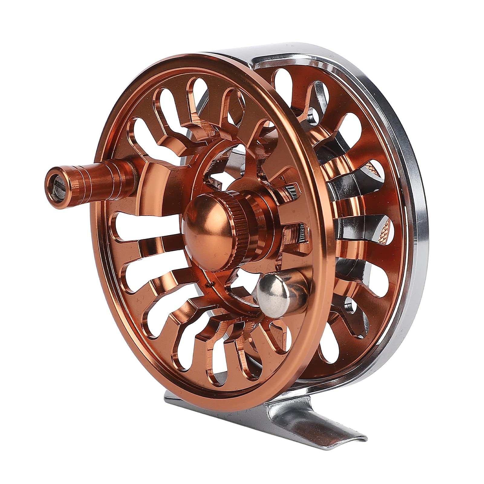Alomejor Double Couleur 5/6 Moulinets à Mouche CNC Usiné en Alliage D'aluminium 3 Roulement Roue de Pêche à la Mouche pour L'extérieur