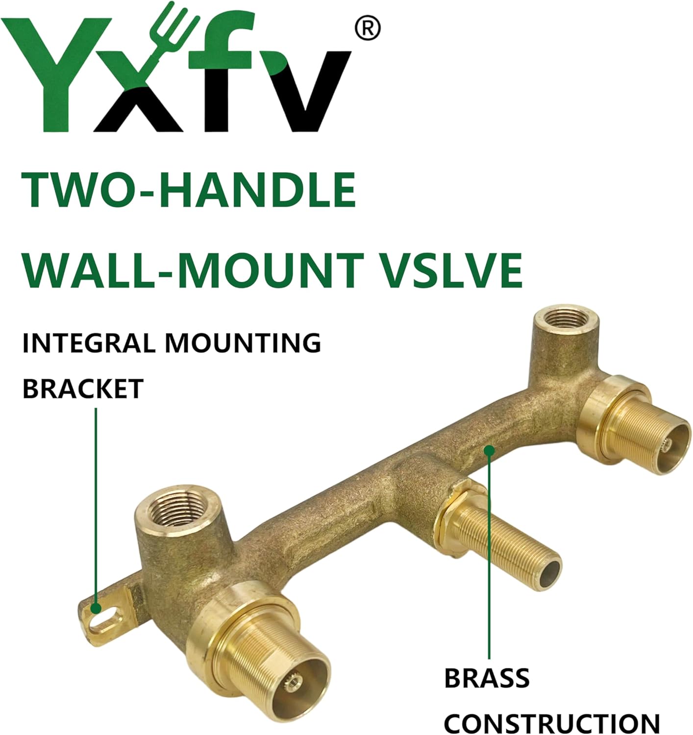 R3500-WL Rough-in Valve, Replacement for Delta Shower Valve & Faucet, Wall-Mount Rough-in Replacement for Delta 2-Handle Bathroom/Tub Faucets, Model R3500-WL