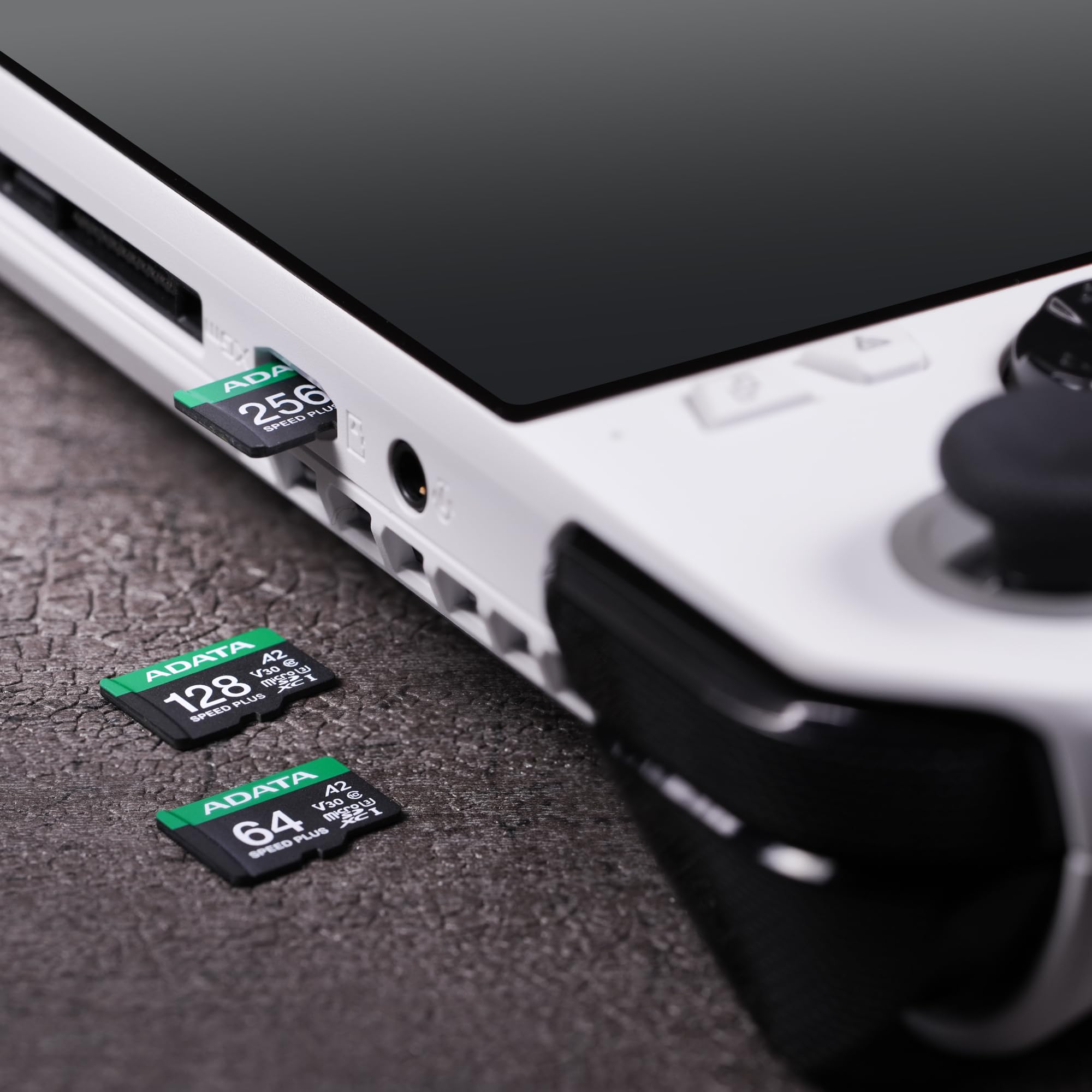ADATA Scheda di memoria Speed Plus MicroSDXC UHS-I U3 Classe 10 256 GB con adattatore, nero e verde