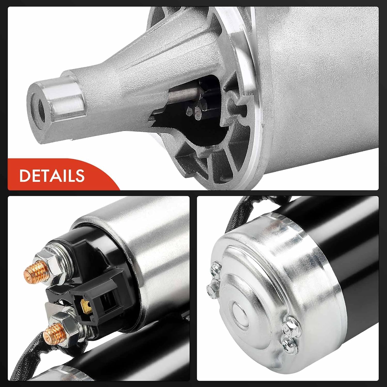 A-Premium Starter Motor Compatible with Dodge Stratus 1995-2000 & Chrysler Sebring 1996-2000, Cirrus 1995-2000, V6 2.5L, 12V 1.2KW 10-Teeth Clockwise