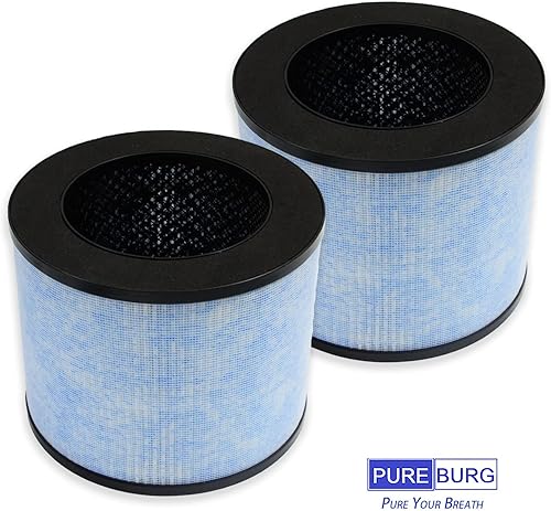 Miniatura 4 de PUREBURG Filtro HEPA de repuesto AP100 compatible con purificador de aire AP100 instantáneo parte F100, carbón activado de filtración de 4 etapas