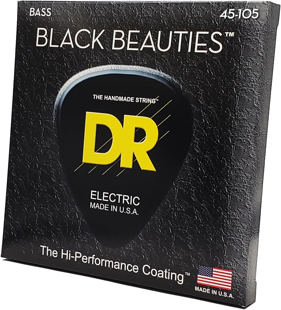 DR Strings BLACK BEAUTIES™ - Black Colored Bass Strings: Medium 45-105