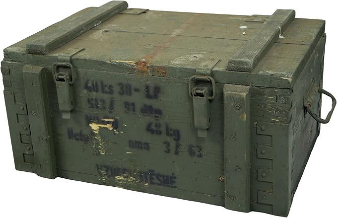 Kistenkolli Altes Land Munititionskiste Box KS-40 als B-Ware Transportkiste Wandstärke über 1 cm Maße ca 53x37x29cm Innenmaße 49x30x20cm