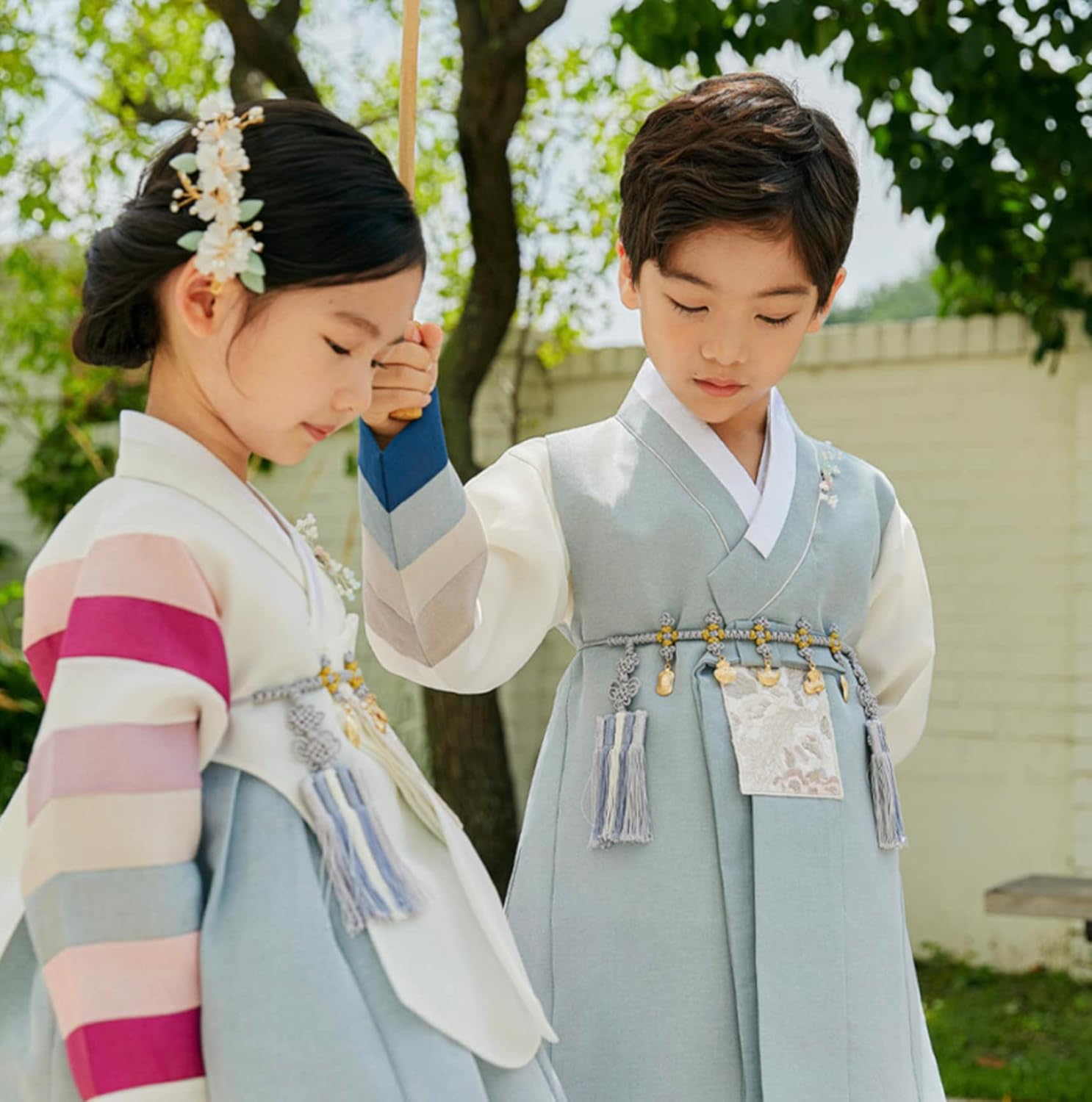 Mutil Colored Sleeves D.Sky Hanbok Boy Hanbok for 100days~15y/o Korean Traditional Dress Baby Boy Kids Hanbok