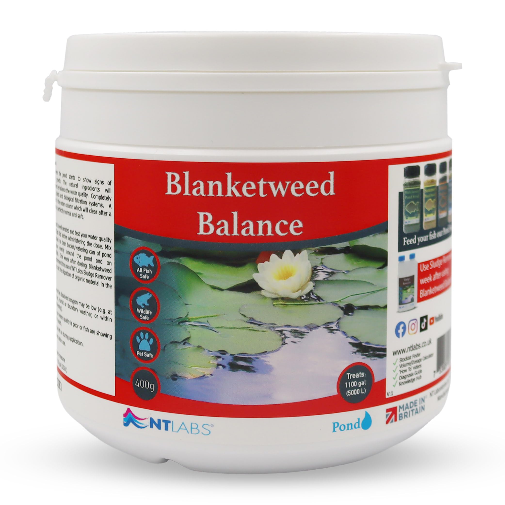 NT Labs Pond Blanketweed Balance Powder Treatment (400g Treats 5000L)