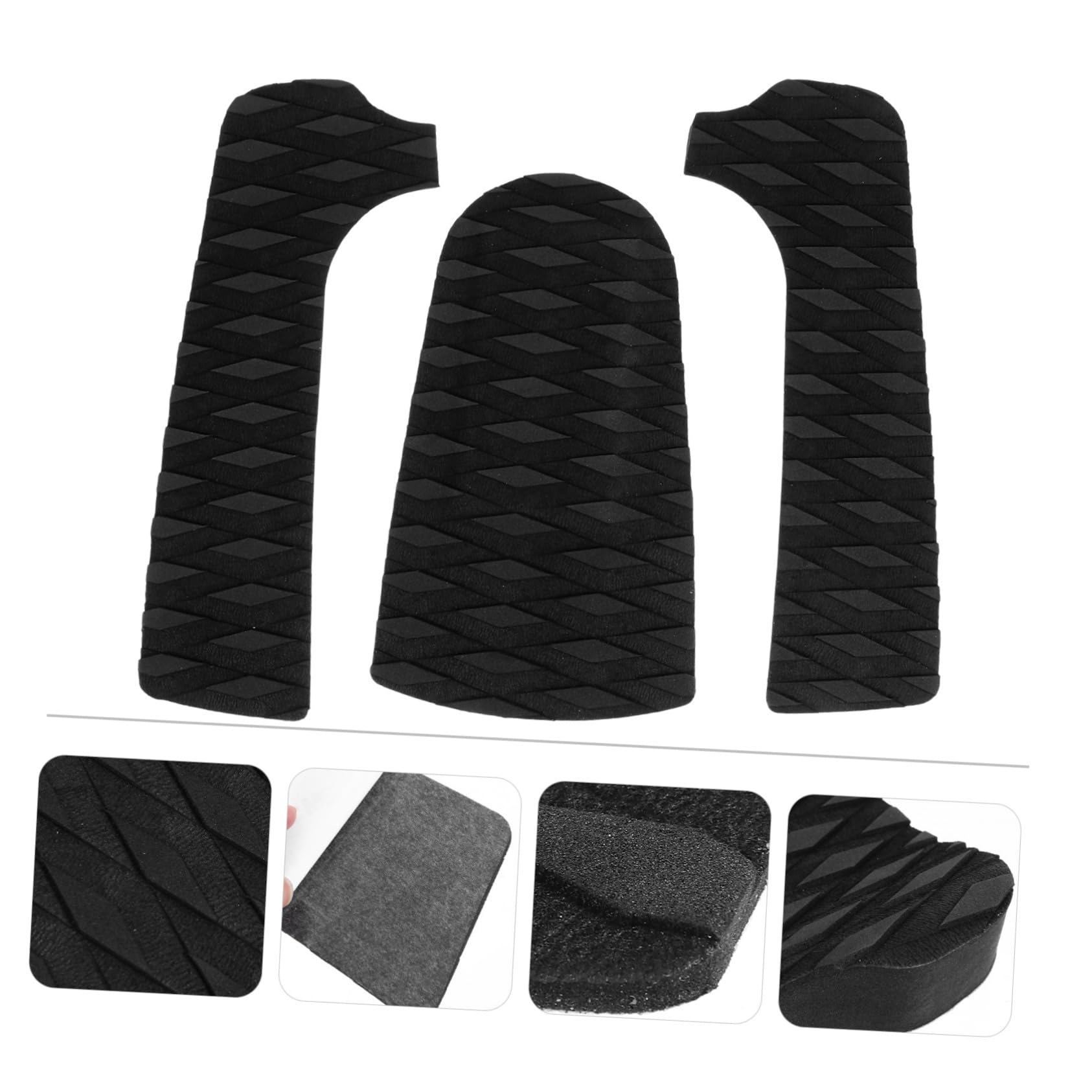 TOYANDONA Tappetino Antiscivolo Tampone di Trazione del Tabellone Sostituzione Navigare Trazione da Tavola da Surf Cuscinetti per La Coda da Surf Accessori Black Eva