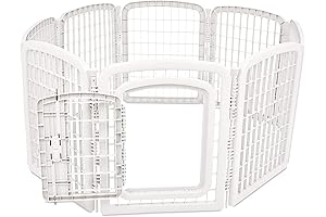 Indoor Cat Fence: Amazon Basics 8-Panel Octagonal Plastic Pen