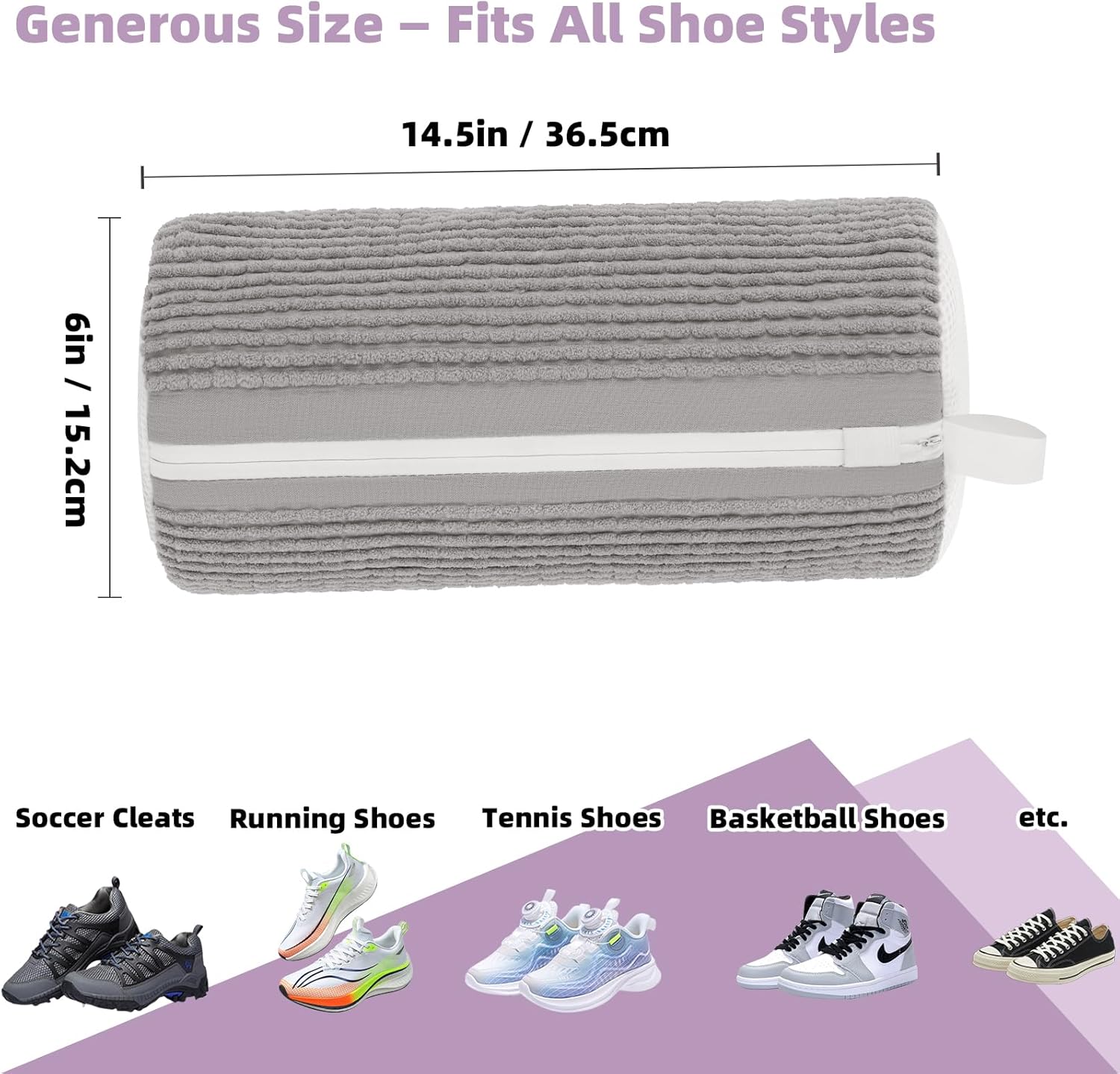 Shoe Washing Machine Bag Shoe Laundry Bags for Sneakers Reusable 2pc Shoes Cleaning Bags 360° Deep Clean for All Shoes Types With Invisible Zipper - Image 5