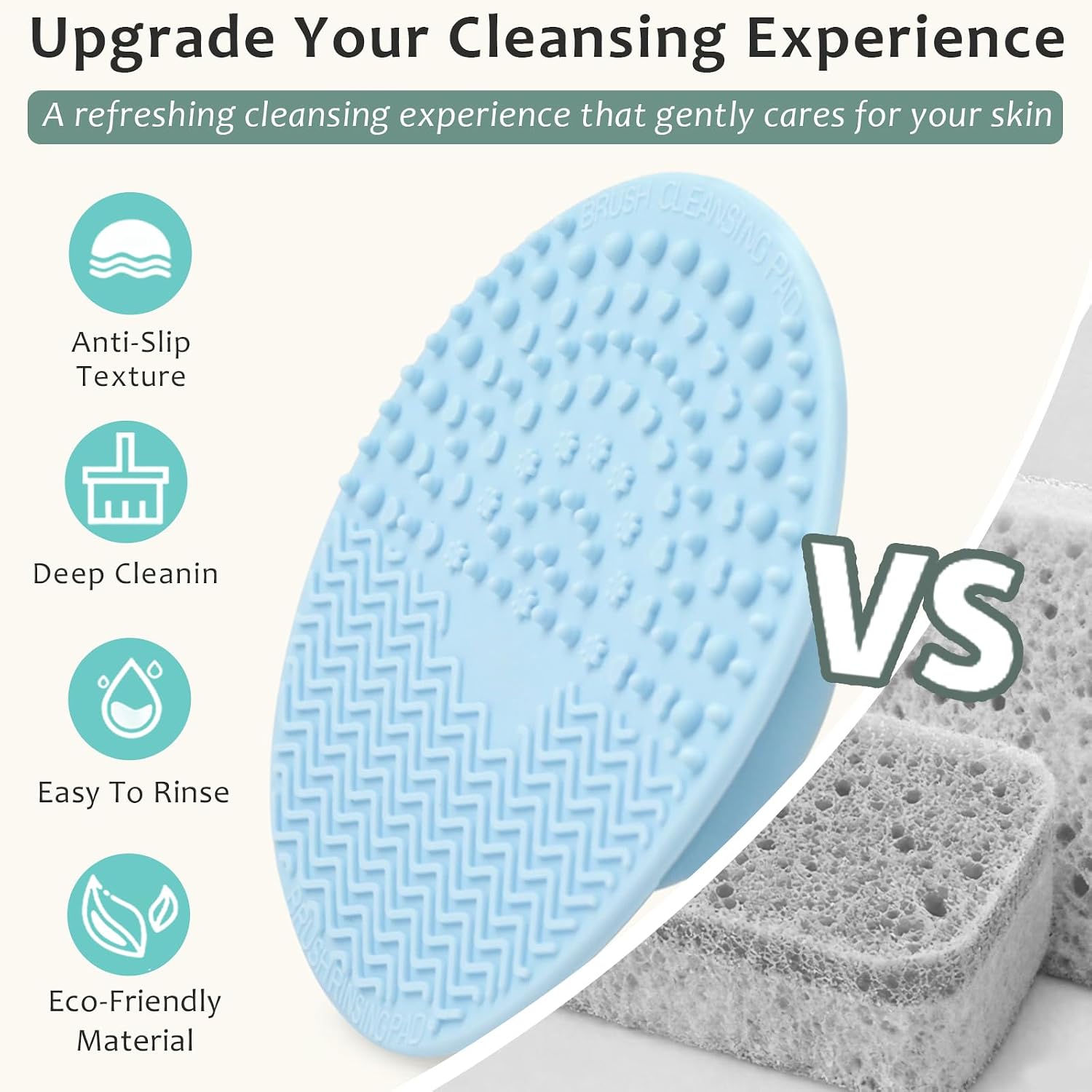 3-Pack Silicone Makeup Brush Cleaning Mats – Portable Brush Cleaner Pads with Suction Cups for Deep, Easy & Mess-Free Brush Washing (Blue)
