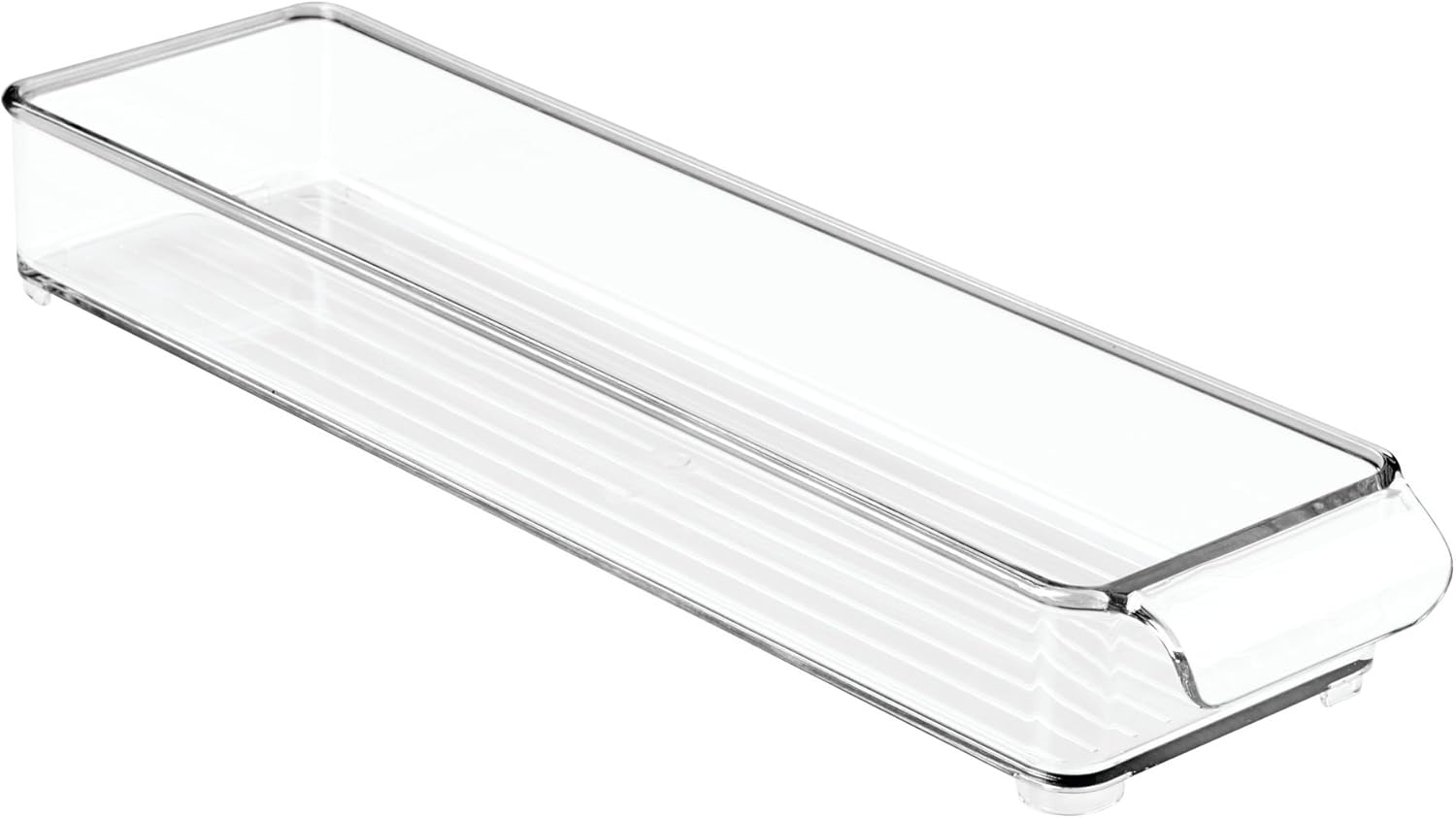 iDesign Stackable Kitchen Storage Organizer Trays with Pull Front