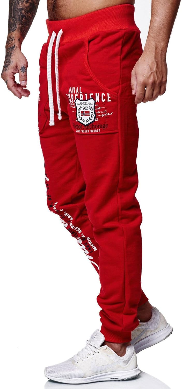 Marine Royal Men's Jogger Pants, Sports Fitness Running Casual Sweatpants - Image 4