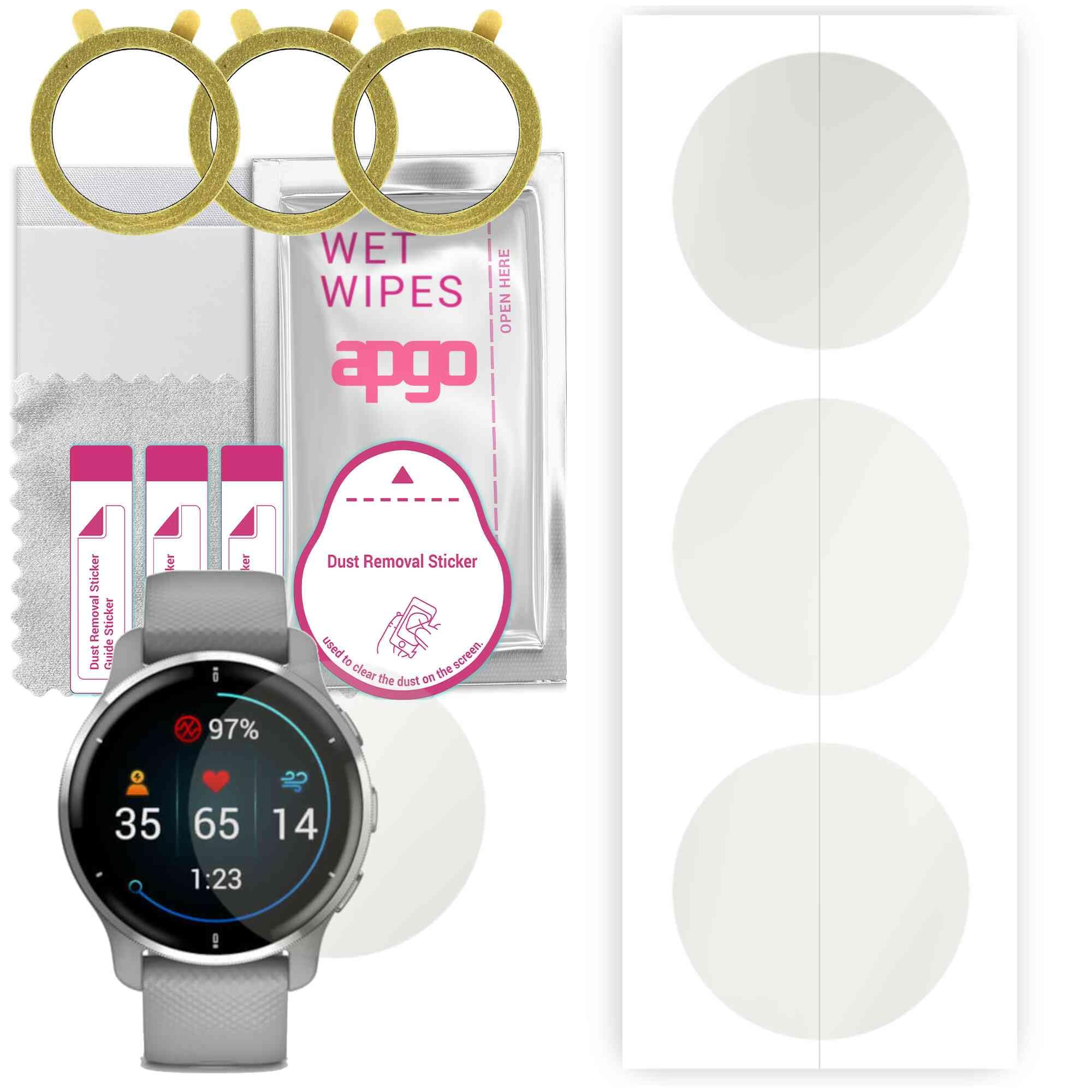 3x apgo Hydrogel MAT Screenprotector voor Garmin Venu 3