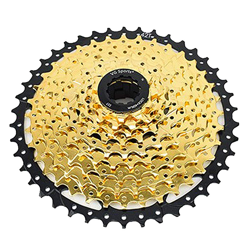 Piñón de piñón para bicicleta de 9/10 velocidades 11-42T, 9 velocidades, 42T, dorado