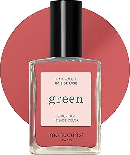 MANUCURIST • Green Esmalte de Uñas Rosa Viejo • Esmalte Clásico 9-Free • Esmalte Vegano y de Origen Biológico (80%) • Manicura Profesional • 15 ml (BOIS DE ROSE)