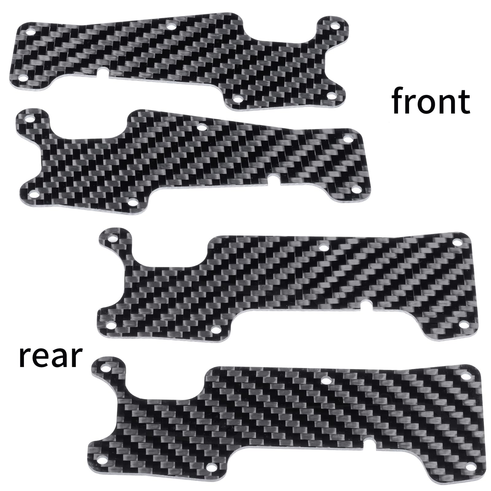 JGGZONE Front & Rear Suspension Arm Covers Carbon Fiber Dust Cover Proof Protection Plate for 1/8 Tra-xxas Sledge 4WD Monster Truck Upgarde Parts