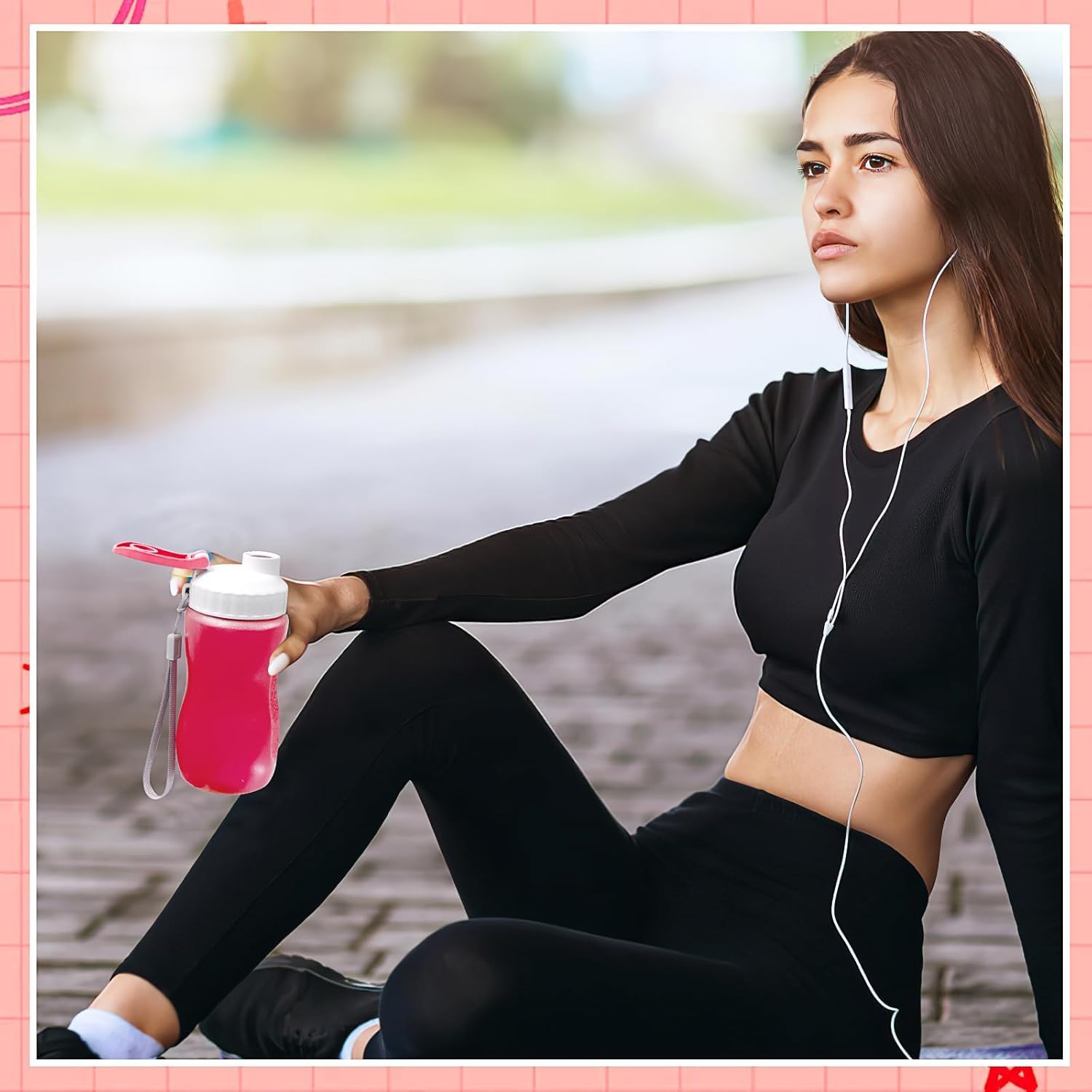 MSYU 20 Stück Wasserflaschen, 350 ml, Kunststoff, Sport-Trinkflasche, Fitnessstudio, leicht, Schnappdeckel, Wasserflasche, einfach zu tragen, auslaufsicher, Reiseflaschen für Kinder, Erwachsene,