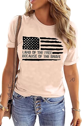 American Flag Shirt Women 4th of July Patriotic T Shirt Funny Stars Stripes Grap