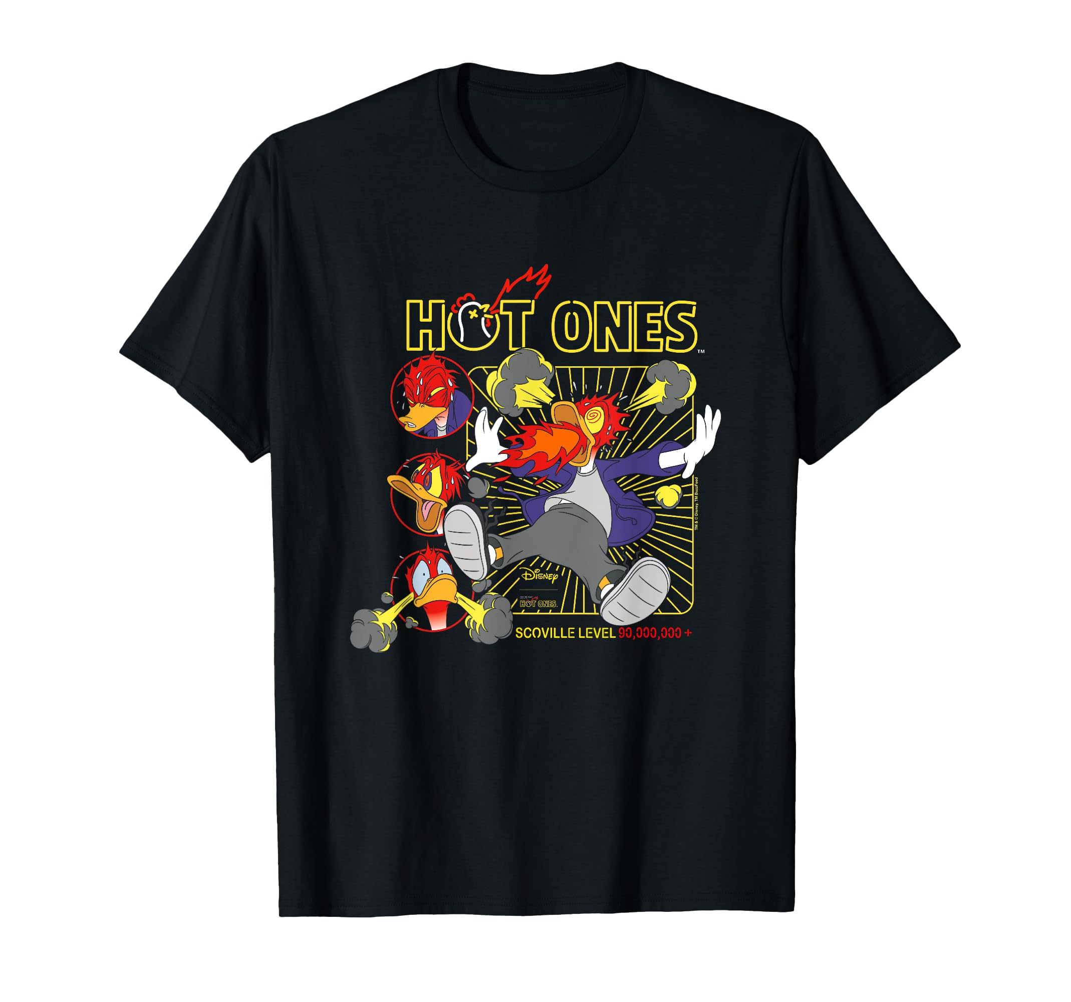 Disney Hot Ones Donald Duck Scoville Level 90000000 And Up T-Shirt