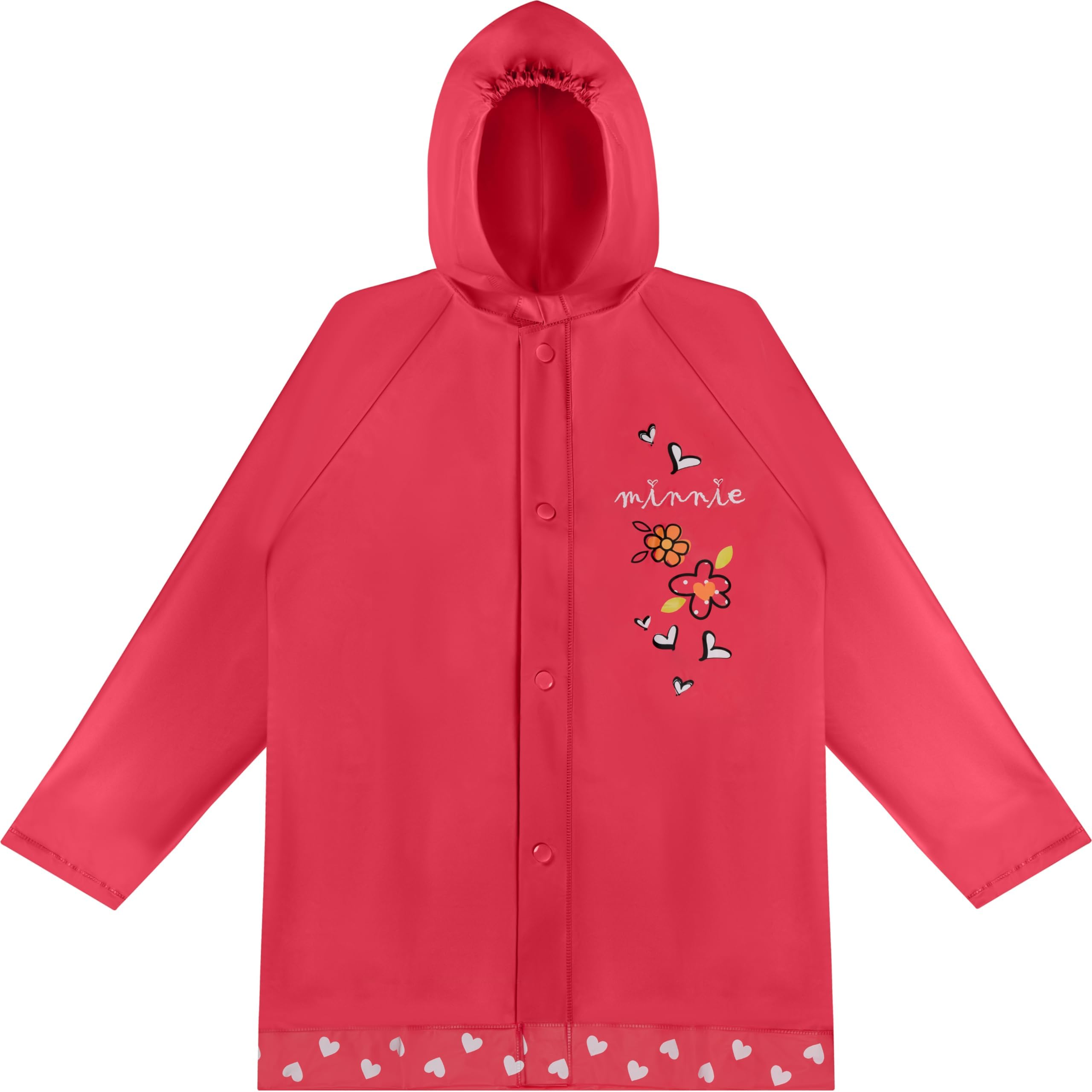 Girls' Minnie Mouse Pink Hooded Rain Slicker