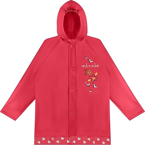 Disney Girls' Minnie Mouse Pink Hooded Rain Slicker