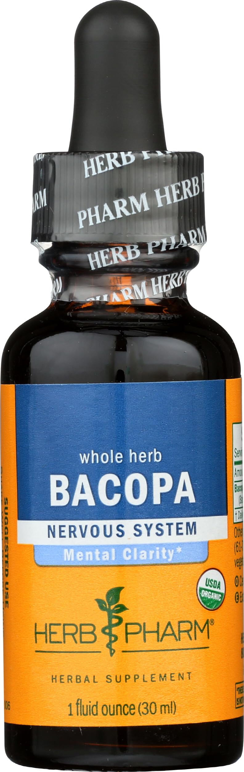 Herb Pharm Certified Organic Bacopa Liquid Extract for Brain Support - 1 Ounce (DBAC01)