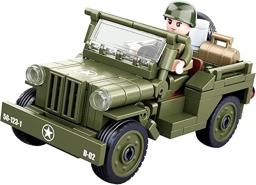 Miniatura 7 de Juego de ladrillos para vehículos militares de la Segunda Guerra Mundial de la Segunda Guerra Mundial, juego de ladrillos para vehículos militares