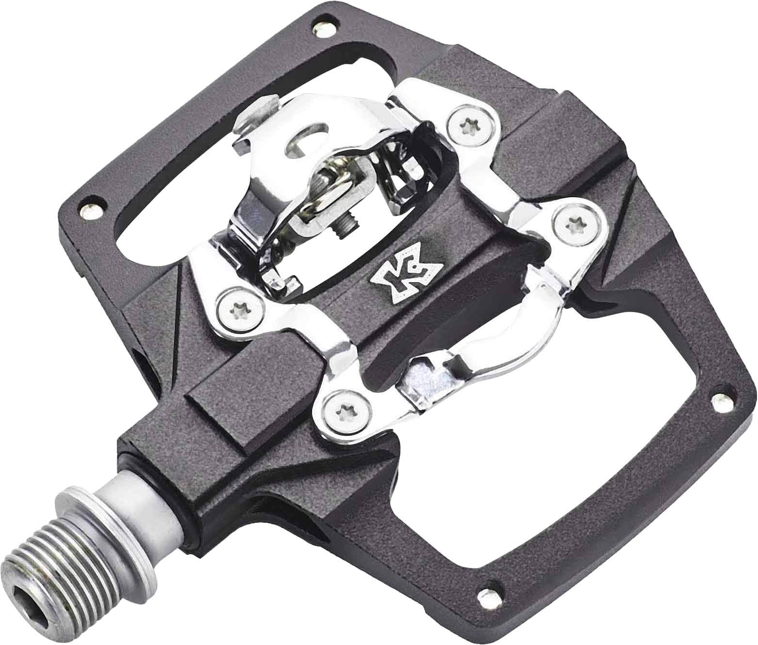 KCNC Pedal, BICYCLE_PEDAL, Clipless, Dual Side, Black, 2021, Stainless Steel, Dirt Bike, 6061 Aluminium, Interchangeable Pins, 1.1 pounds, 150 pounds maximum weight recommendation