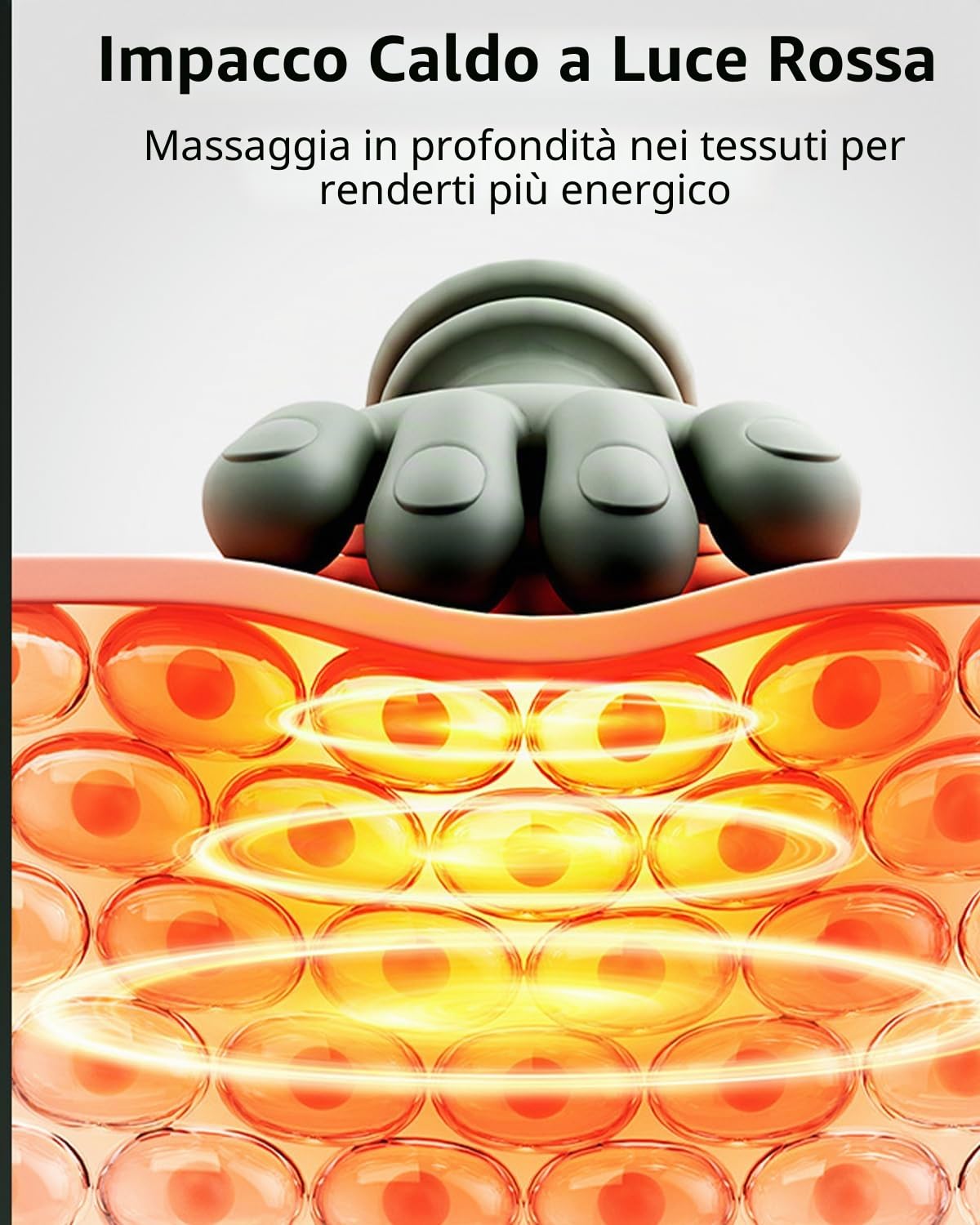 Massaggiatore 4D per il Collo con Applicazione a Caldo, Massaggiatore Portatile a Tre Fasi Regolabile per Scenari in Ufficio e in Viaggio, Allevia il Dolore alla Spalla e lo Stress