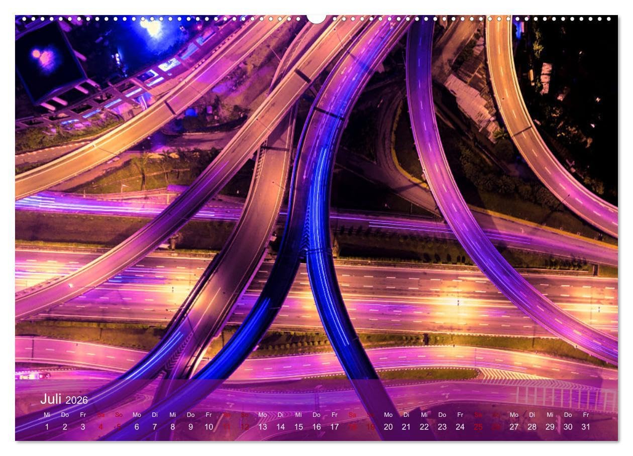 Traffic Lights - Großstadtverkehr der schönsten Metropolen von oben (hochwertiger Premium Wandkalender 2026 DIN A2 quer), Kunstdruck in Hochglanz: ... aufregender Weltstädte (CALVENDO Orte)