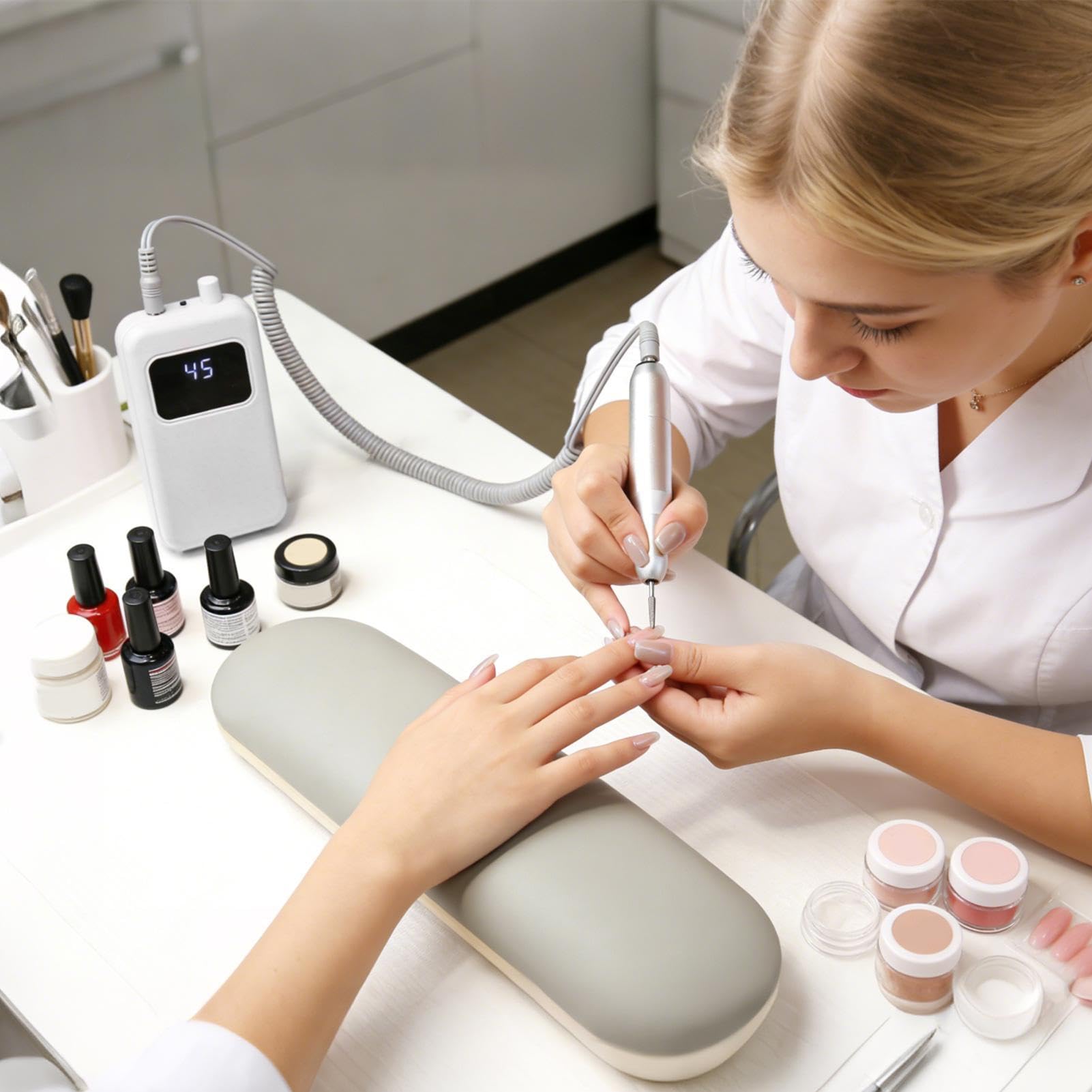 eléctrica de uñas Herramienta de manicura de precisión y estabilidad | Fresadora de uñas eléctrica para manicura Para principiantes, profesionales y madres; para salones de belleza, hogar y
