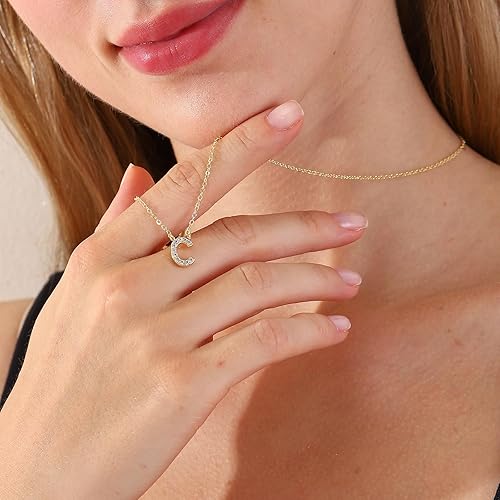 Miniatura 2 de Initial Necklaces for Women, 14K Gold Plated Letter Necklace Dainty Gold Choker Necklaces for Women Trendy Name Necklace Personalized Gold Jewelry